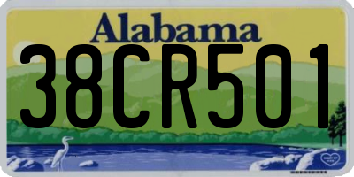 AL license plate 38CR501