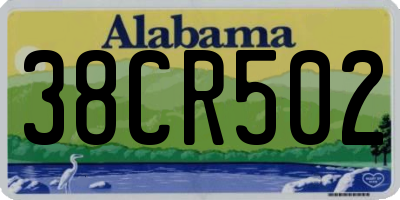 AL license plate 38CR502