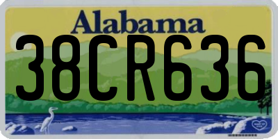 AL license plate 38CR636