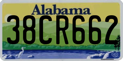 AL license plate 38CR662