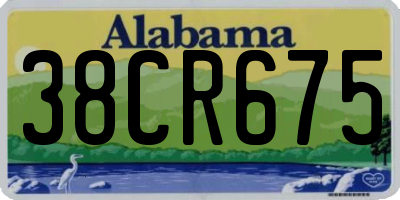 AL license plate 38CR675