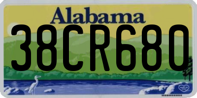 AL license plate 38CR680