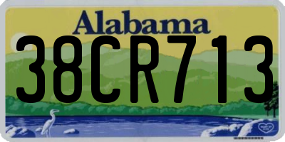 AL license plate 38CR713