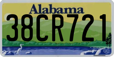 AL license plate 38CR721