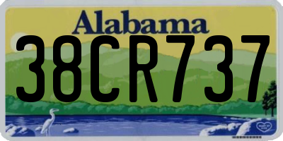 AL license plate 38CR737