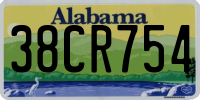 AL license plate 38CR754