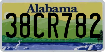 AL license plate 38CR782
