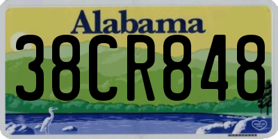 AL license plate 38CR848