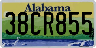 AL license plate 38CR855