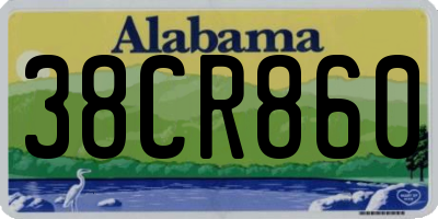 AL license plate 38CR860