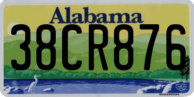 AL license plate 38CR876