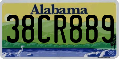 AL license plate 38CR889