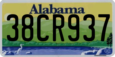 AL license plate 38CR937