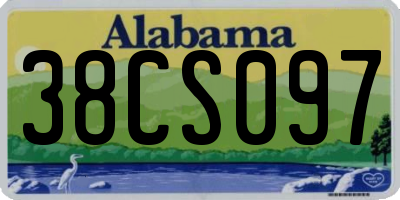 AL license plate 38CS097