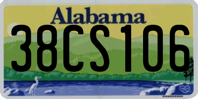 AL license plate 38CS106