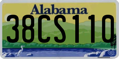 AL license plate 38CS110