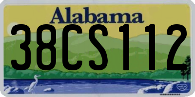 AL license plate 38CS112