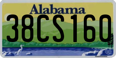 AL license plate 38CS160