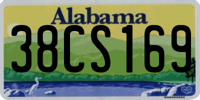 AL license plate 38CS169
