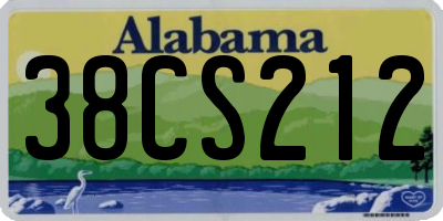 AL license plate 38CS212