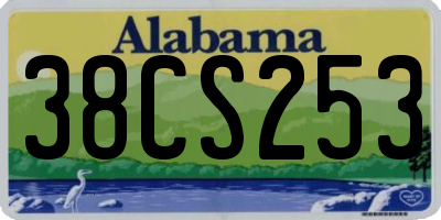 AL license plate 38CS253