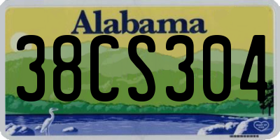 AL license plate 38CS304