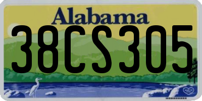 AL license plate 38CS305