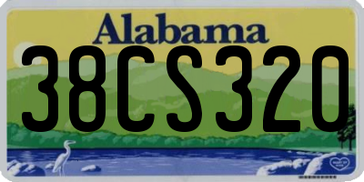 AL license plate 38CS320