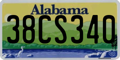 AL license plate 38CS340