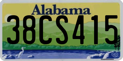 AL license plate 38CS415