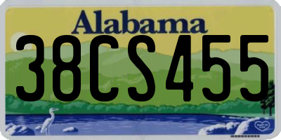 AL license plate 38CS455