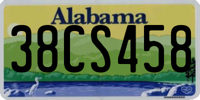 AL license plate 38CS458