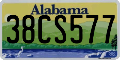 AL license plate 38CS577
