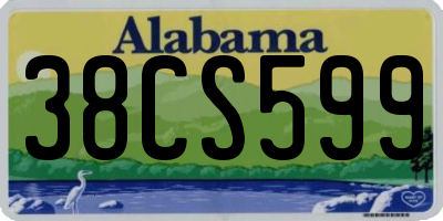 AL license plate 38CS599