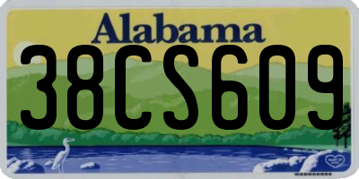 AL license plate 38CS609