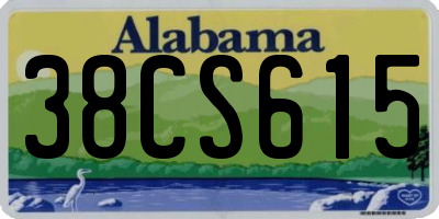AL license plate 38CS615