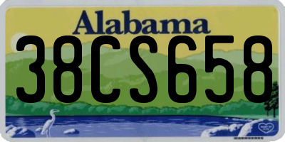 AL license plate 38CS658
