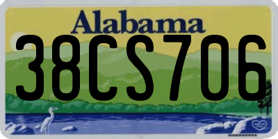 AL license plate 38CS706