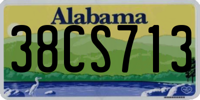 AL license plate 38CS713