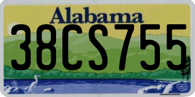 AL license plate 38CS755