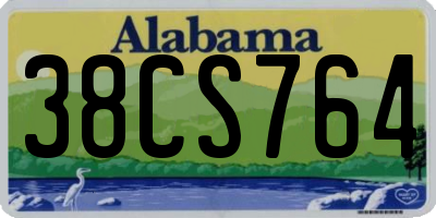 AL license plate 38CS764