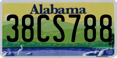 AL license plate 38CS788