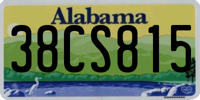 AL license plate 38CS815