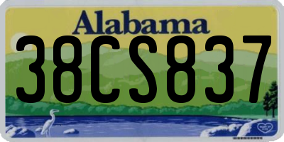 AL license plate 38CS837