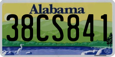 AL license plate 38CS841