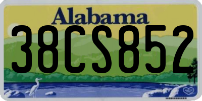 AL license plate 38CS852