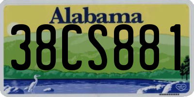AL license plate 38CS881