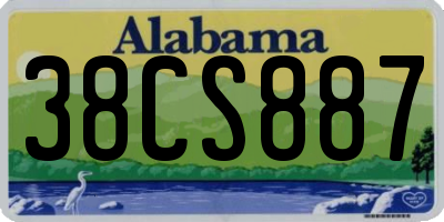 AL license plate 38CS887