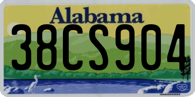 AL license plate 38CS904