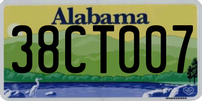 AL license plate 38CT007